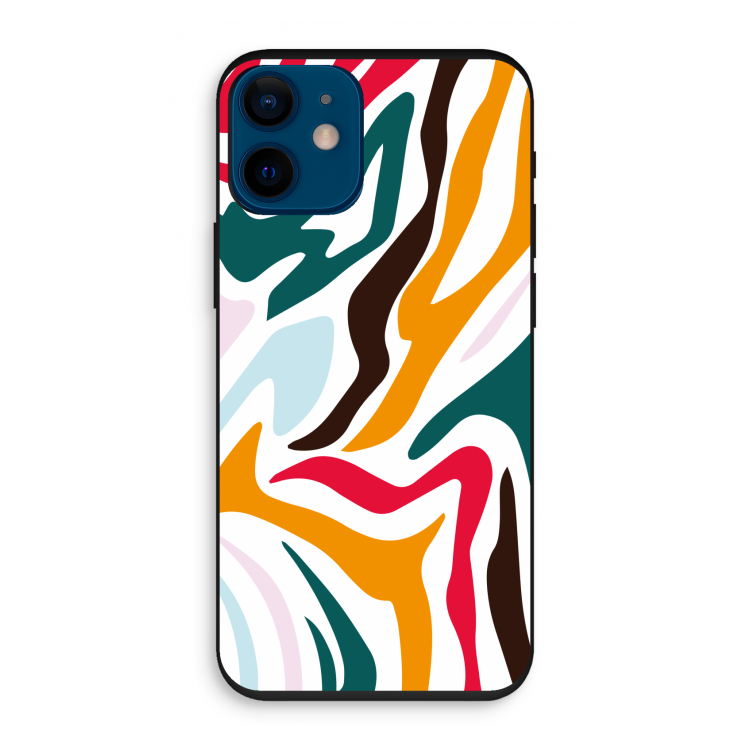 Colored Zebra: iPhone 12 mini Biologisch afbreekbaar hoesje