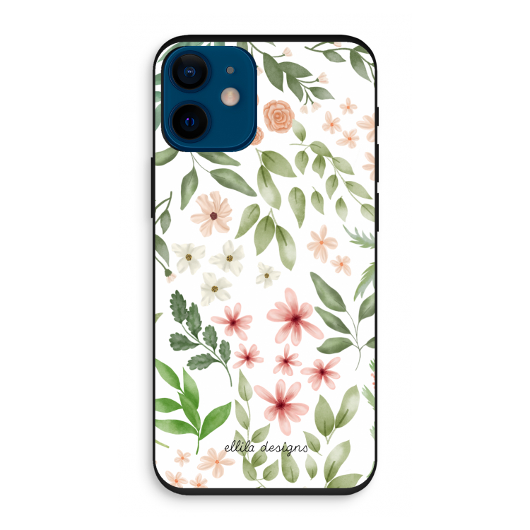 Botanical sweet flower heaven: iPhone 12 mini Biologisch afbreekbaar hoesje