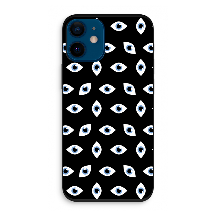 Eyes pattern: iPhone 12 mini Biologisch afbreekbaar hoesje