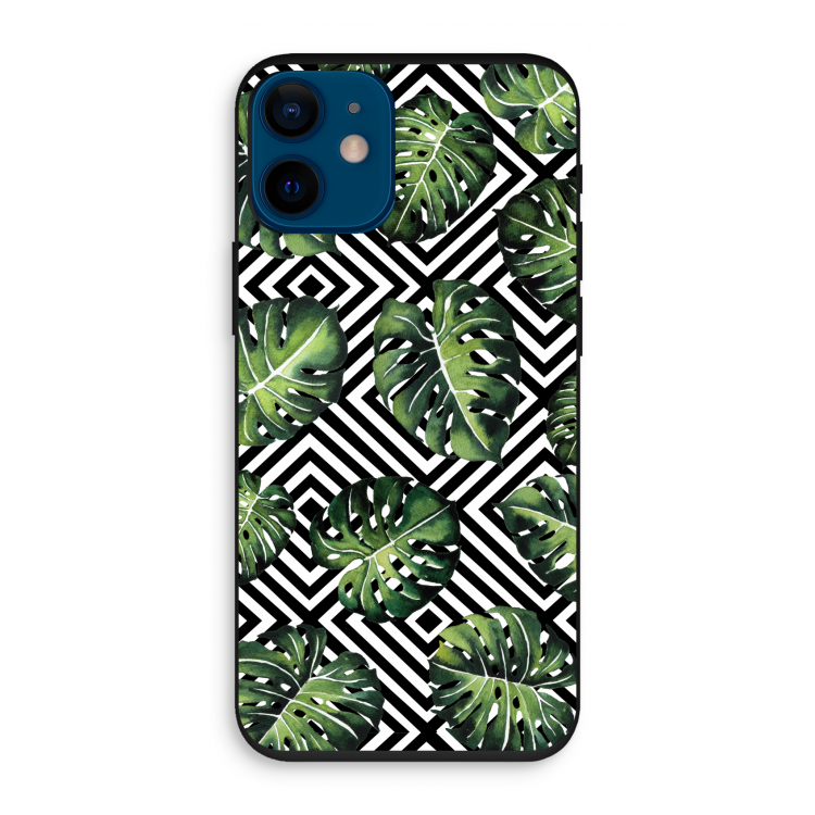 Geometrische jungle: iPhone 12 mini Biologisch afbreekbaar hoesje