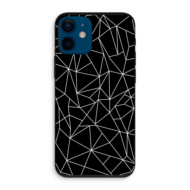 Geometrische lijnen wit: iPhone 12 mini Biologisch afbreekbaar hoesje