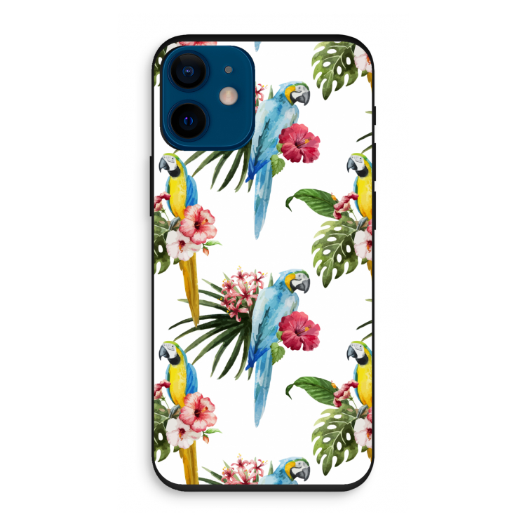 Kleurrijke papegaaien: iPhone 12 mini Biologisch afbreekbaar hoesje