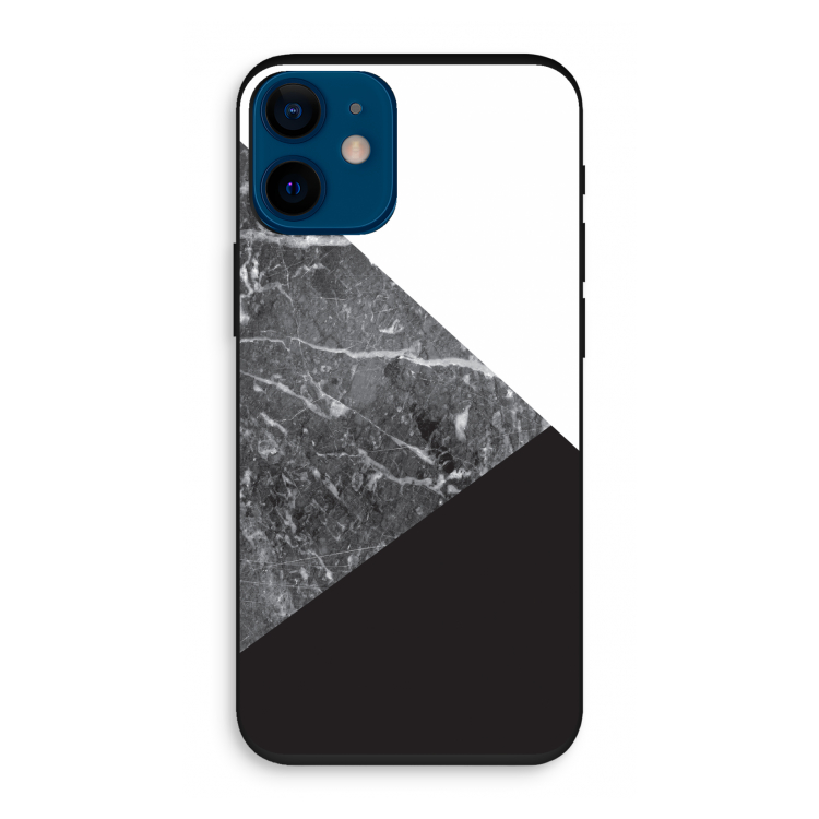 Combinatie marmer: iPhone 12 mini Biologisch afbreekbaar hoesje