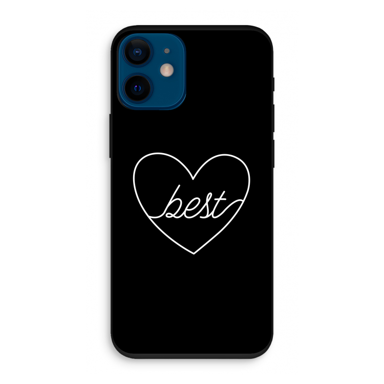 Best heart black: iPhone 12 mini Biologisch afbreekbaar hoesje