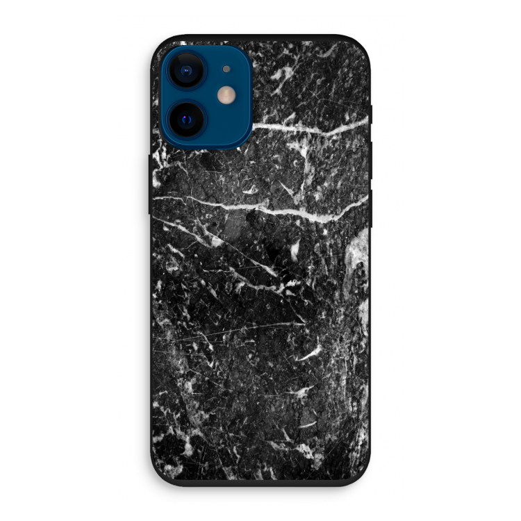 Zwart marmer: iPhone 12 mini Biologisch afbreekbaar hoesje