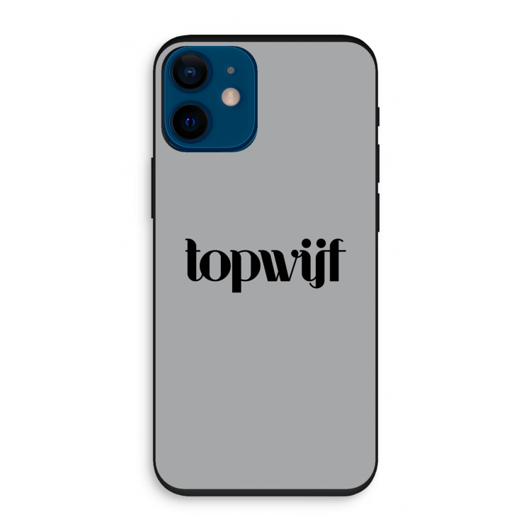 Topwijf Grijs Zwart: iPhone 12 mini Biologisch afbreekbaar hoesje
