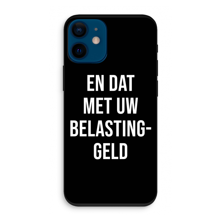 Belastinggeld - Zwart: iPhone 12 mini Biologisch afbreekbaar hoesje