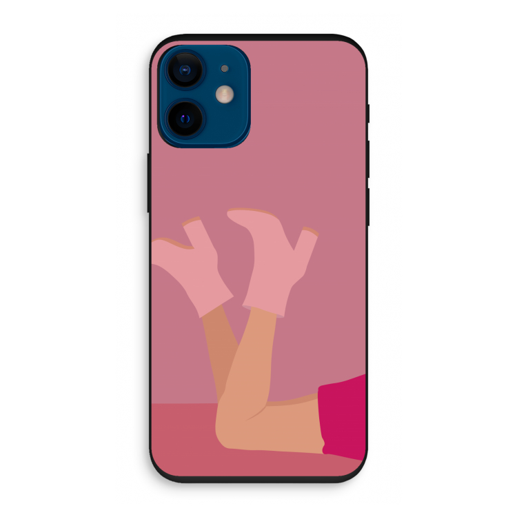 Pink boots: iPhone 12 mini Biologisch afbreekbaar hoesje