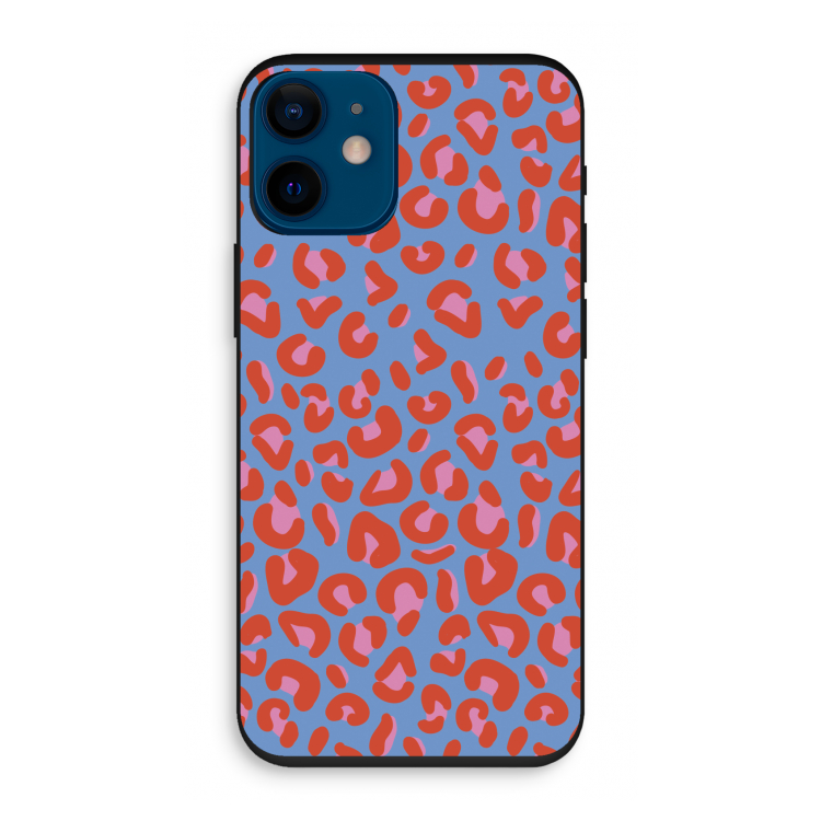 Leopard blue: iPhone 12 mini Biologisch afbreekbaar hoesje