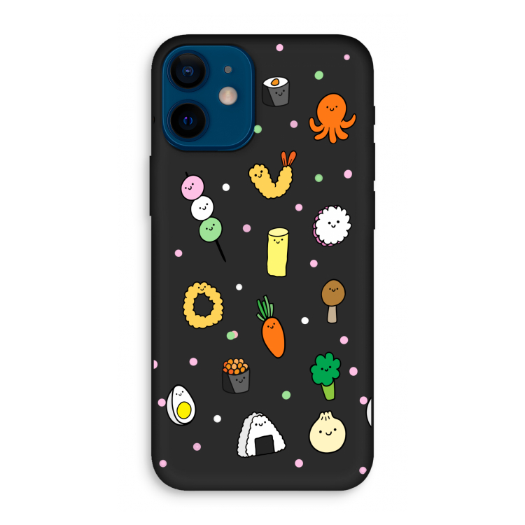 Happy bento friends: iPhone 12 mini Biologisch afbreekbaar hoesje
