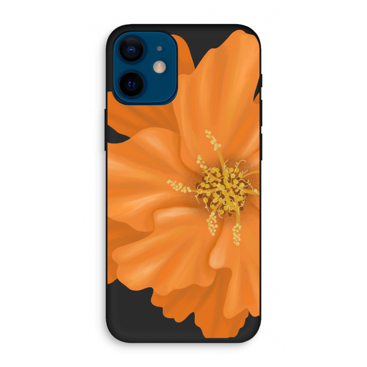 Orange Ellila flower: iPhone 12 mini Biologisch afbreekbaar hoesje