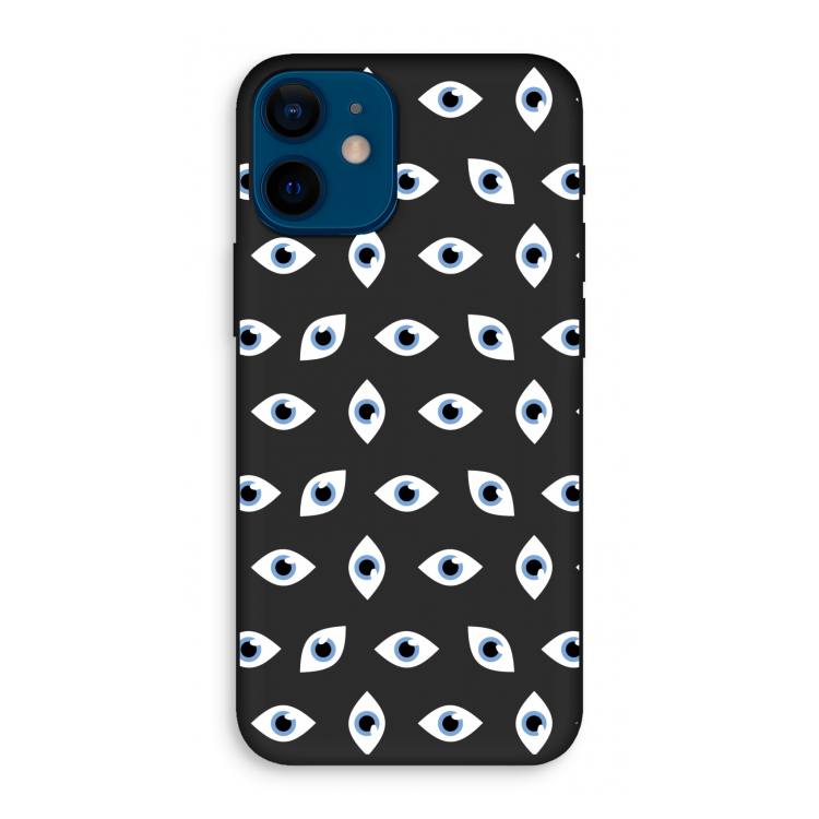 Eyes pattern: iPhone 12 mini Biologisch afbreekbaar hoesje