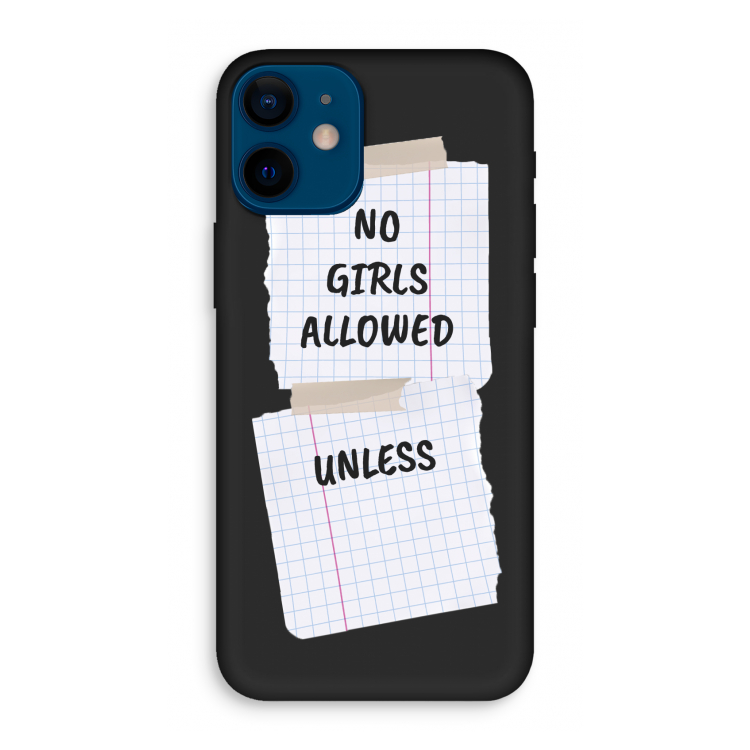 No Girls Allowed Unless: iPhone 12 mini Biologisch afbreekbaar hoesje