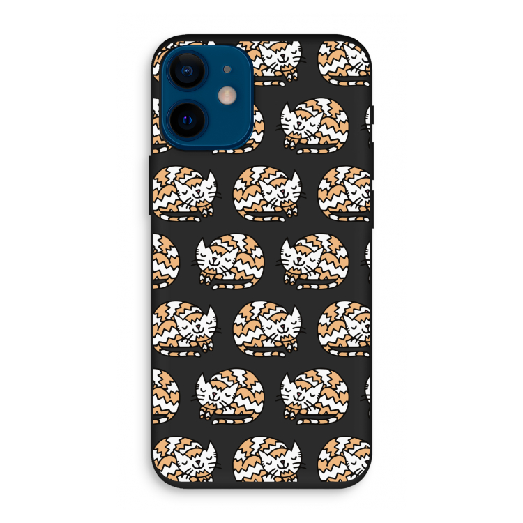 Slapende poes: iPhone 12 mini Biologisch afbreekbaar hoesje