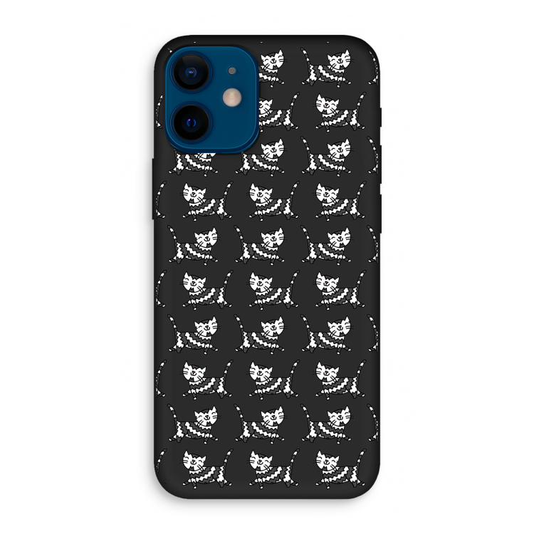 Zwarte poes: iPhone 12 mini Biologisch afbreekbaar hoesje