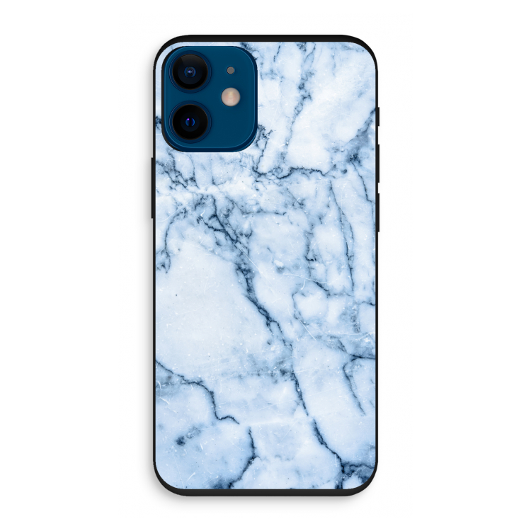 Blauw marmer: iPhone 12 mini Biologisch afbreekbaar hoesje