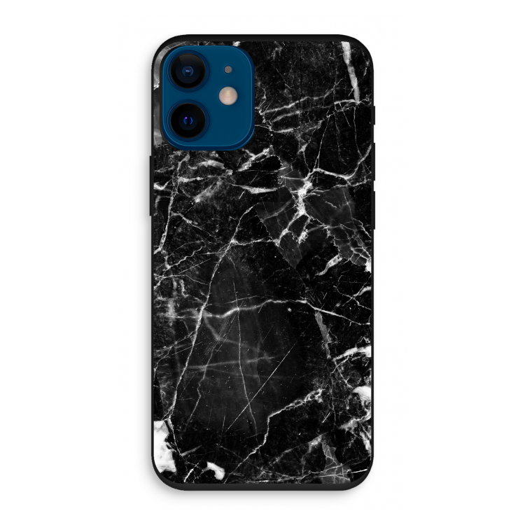 Zwart Marmer 2: iPhone 12 mini Biologisch afbreekbaar hoesje