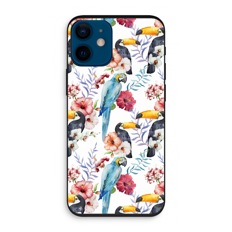 Bloemen tukan: iPhone 12 mini Biologisch afbreekbaar hoesje