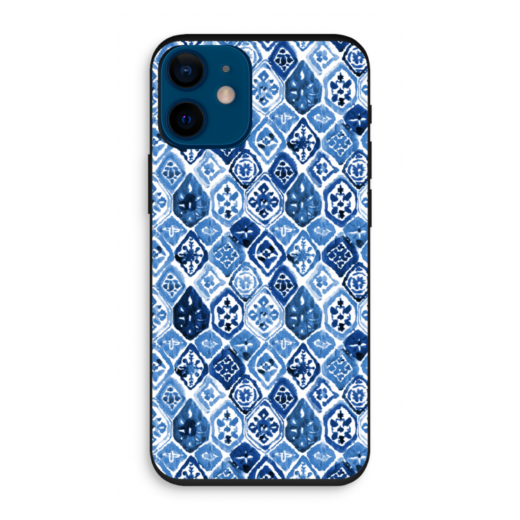 Blauw motief: iPhone 12 mini Biologisch afbreekbaar hoesje