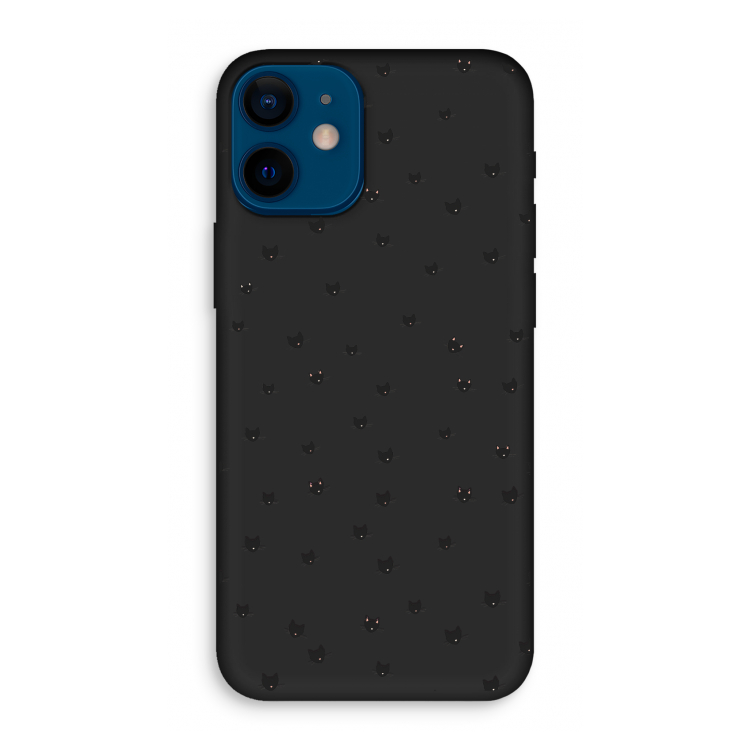 Kleine kattenkopjes: iPhone 12 mini Biologisch afbreekbaar hoesje