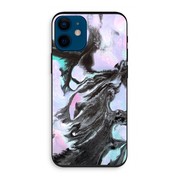 Pastel zwart: iPhone 12 mini Biologisch afbreekbaar hoesje