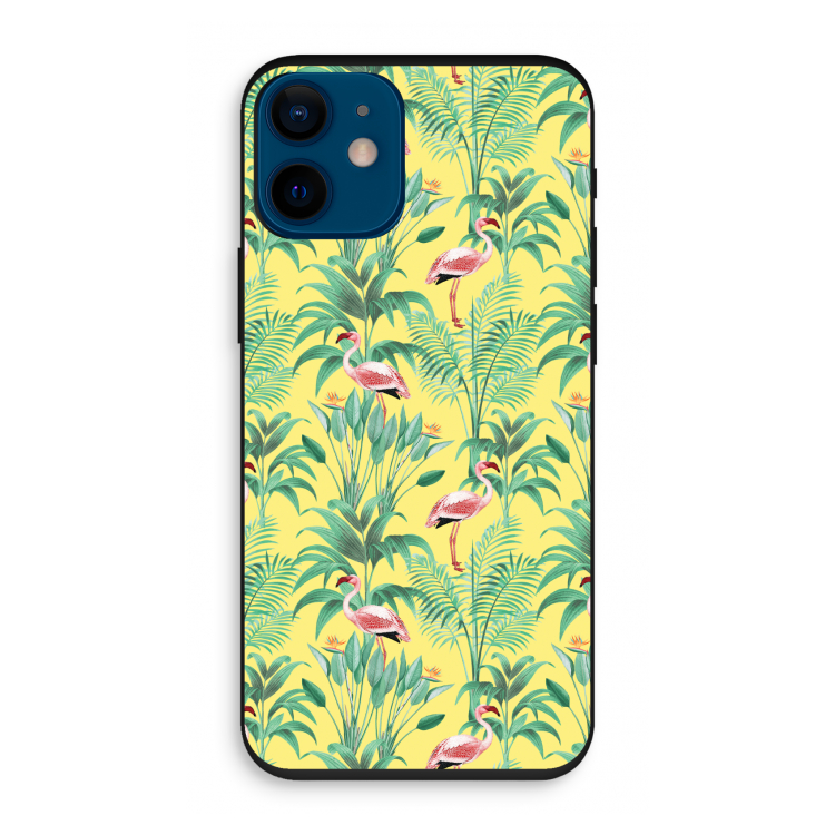 Flamingo party: iPhone 12 mini Biologisch afbreekbaar hoesje