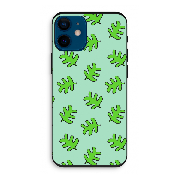 Groene blaadjes: iPhone 12 mini Biologisch afbreekbaar hoesje
