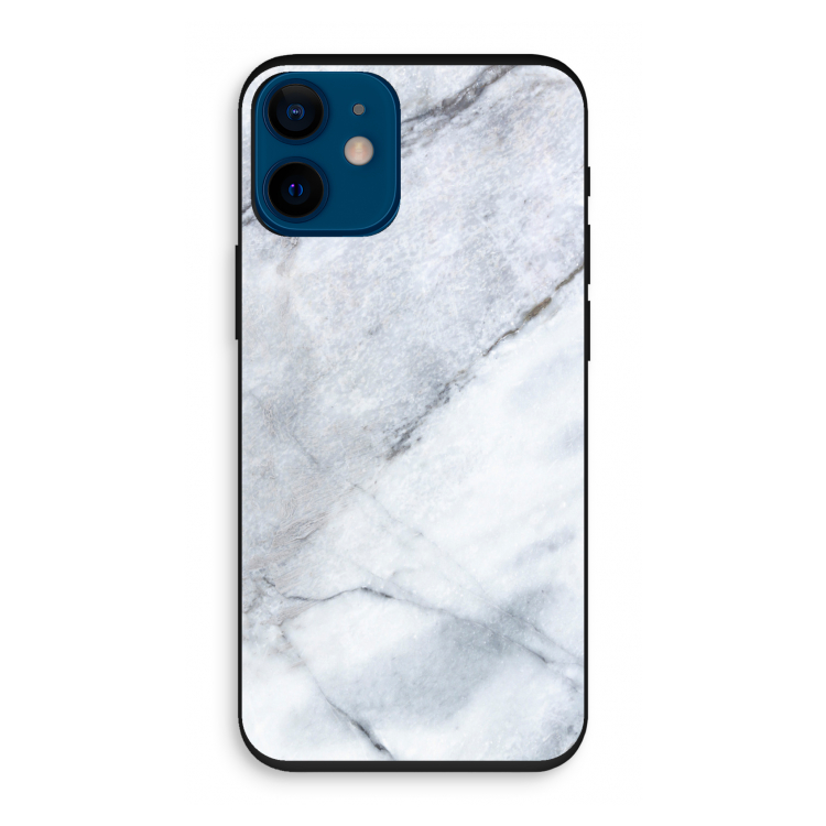 Witte marmer: iPhone 12 mini Biologisch afbreekbaar hoesje