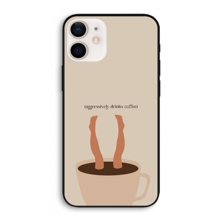 Aggressively drinks coffee: iPhone 12 Pro Biologisch afbreekbaar hoesje