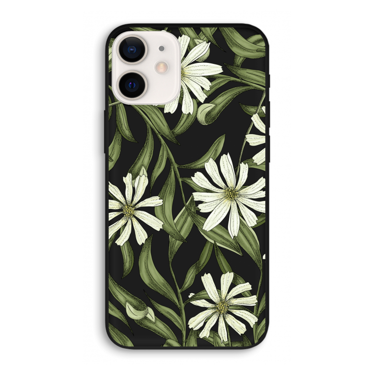 Wit bloemenpatroon: iPhone 12 Pro Biologisch afbreekbaar hoesje