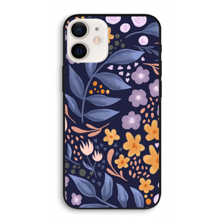 Flowers with blue leaves: iPhone 12 Pro Biologisch afbreekbaar hoesje