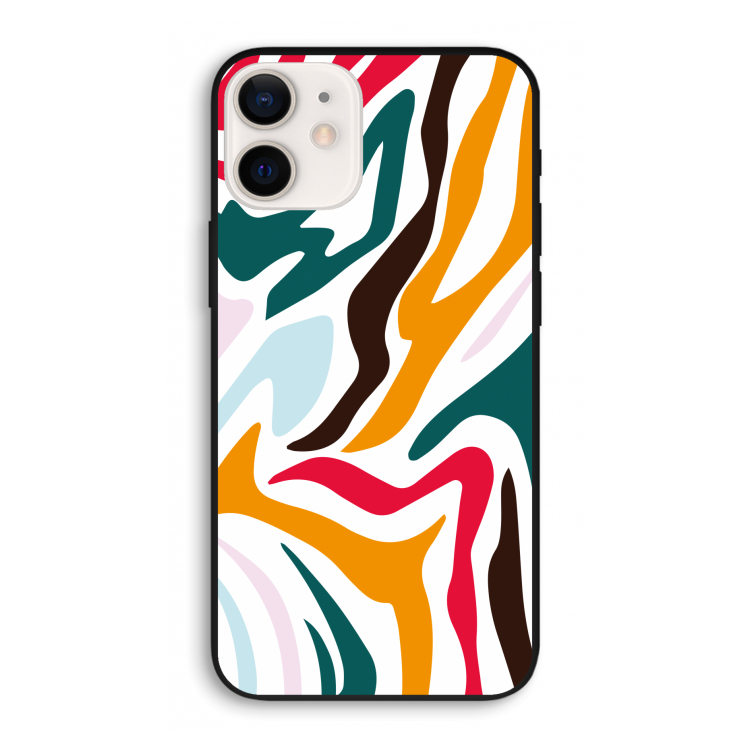 Colored Zebra: iPhone 12 Pro Biologisch afbreekbaar hoesje