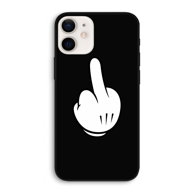 Middle finger black: iPhone 12 Pro Biologisch afbreekbaar hoesje