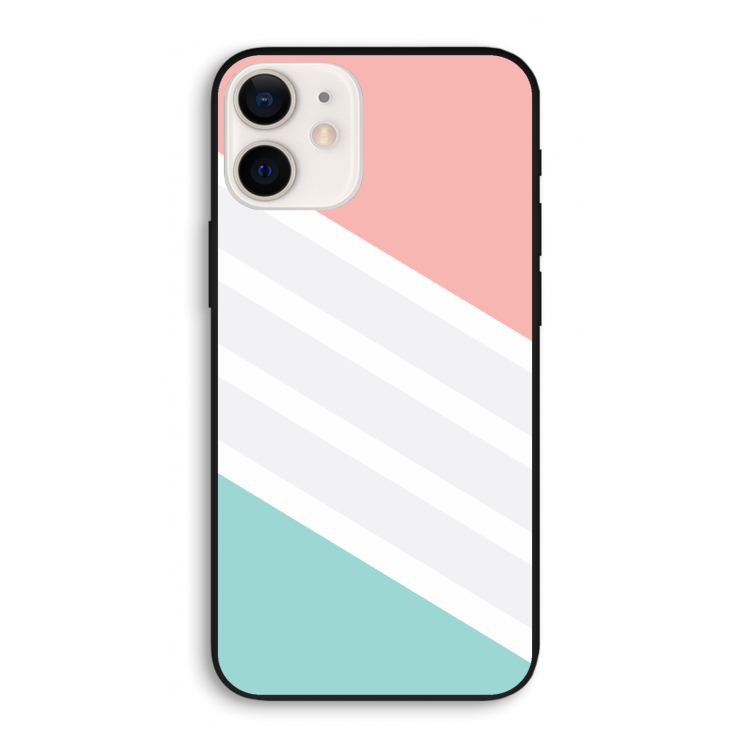 Strepen pastel: iPhone 12 Pro Biologisch afbreekbaar hoesje