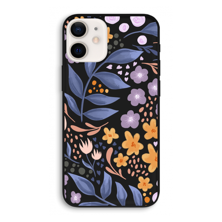Flowers with blue leaves: iPhone 12 Pro Biologisch afbreekbaar hoesje
