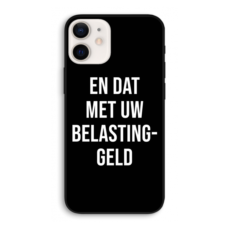 Belastinggeld - Zwart: iPhone 12 Pro Biologisch afbreekbaar hoesje
