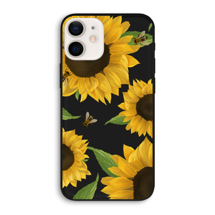 Sunflower and bees: iPhone 12 Pro Biologisch afbreekbaar hoesje