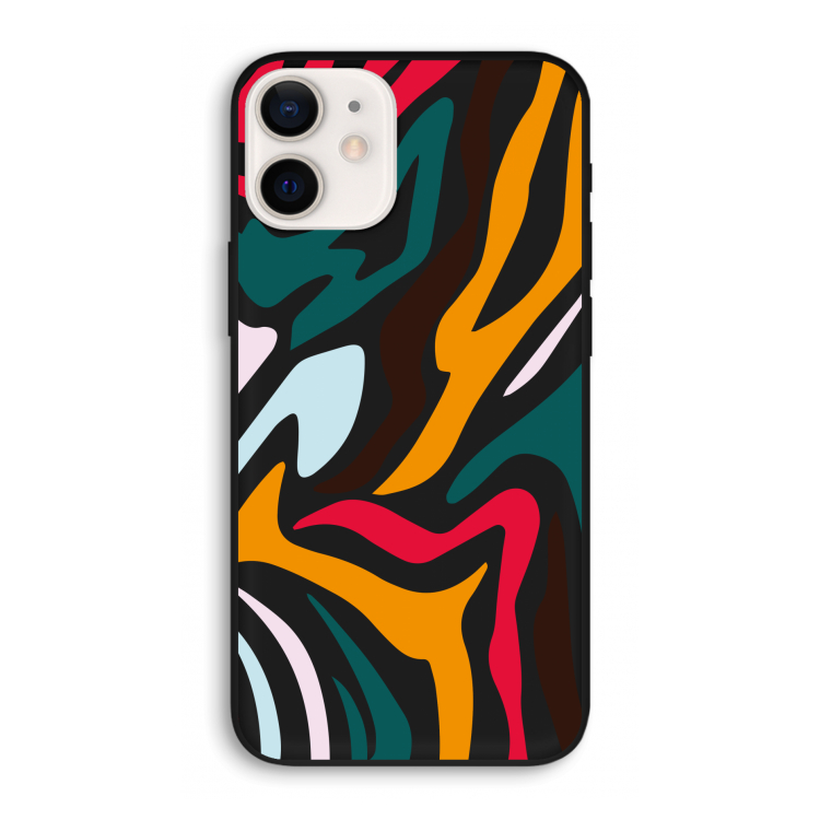 Colored Zebra: iPhone 12 Pro Biologisch afbreekbaar hoesje