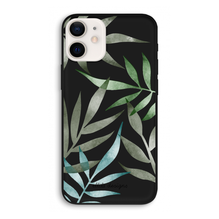 Tropical watercolor leaves: iPhone 12 Pro Biologisch afbreekbaar hoesje