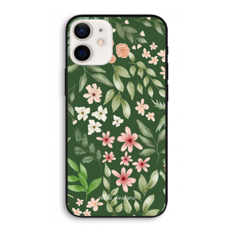 Botanical green sweet flower heaven: iPhone 12 Pro Biologisch afbreekbaar hoesje