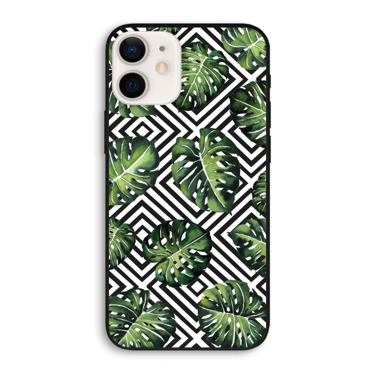 Geometrische jungle: iPhone 12 Pro Biologisch afbreekbaar hoesje