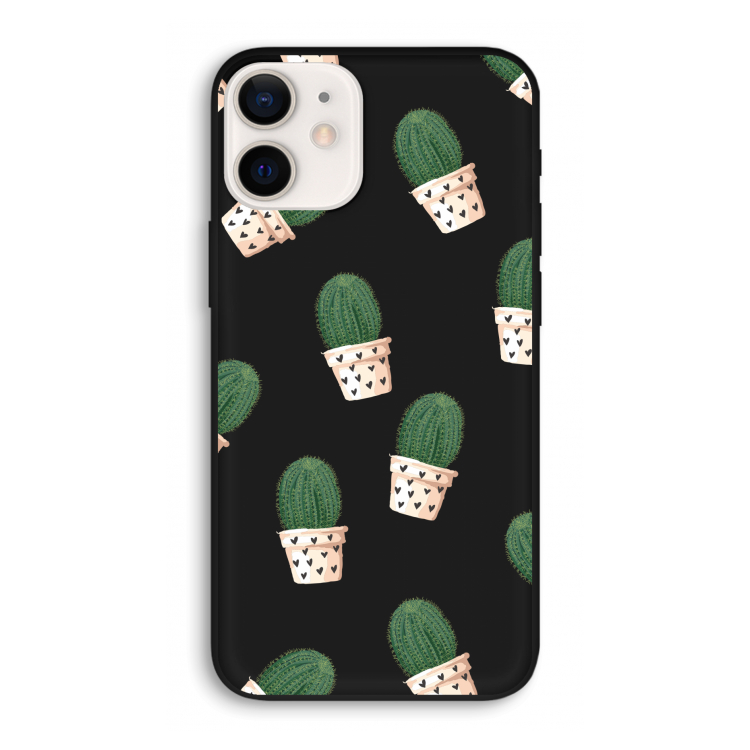 Cactusprint roze: iPhone 12 Pro Biologisch afbreekbaar hoesje