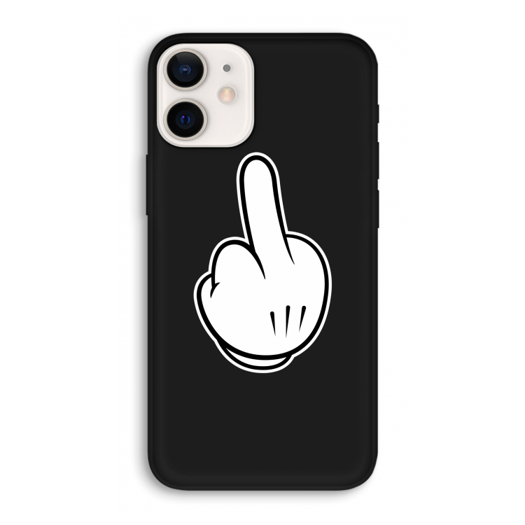 Middle finger black: iPhone 12 Pro Biologisch afbreekbaar hoesje
