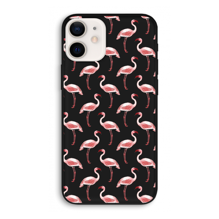 Flamingoprint groen: iPhone 12 Pro Biologisch afbreekbaar hoesje
