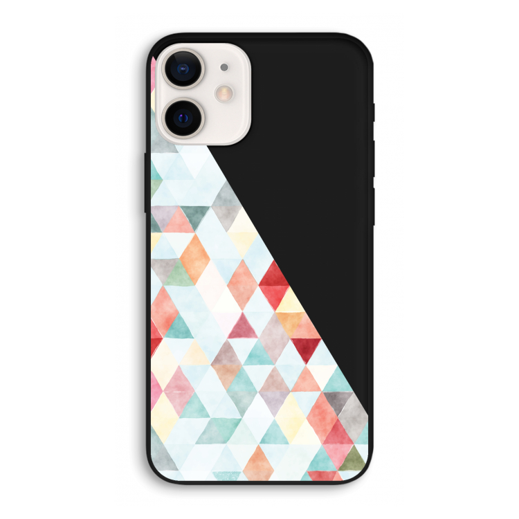 Gekleurde driehoekjes pastel: iPhone 12 Pro Biologisch afbreekbaar hoesje