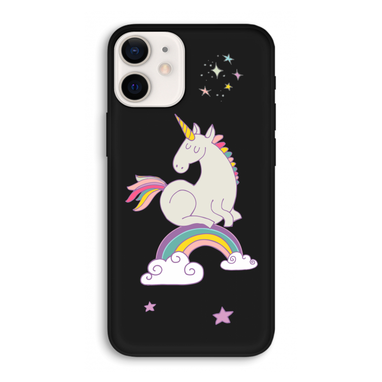 Regenboog eenhoorn: iPhone 12 Pro Biologisch afbreekbaar hoesje