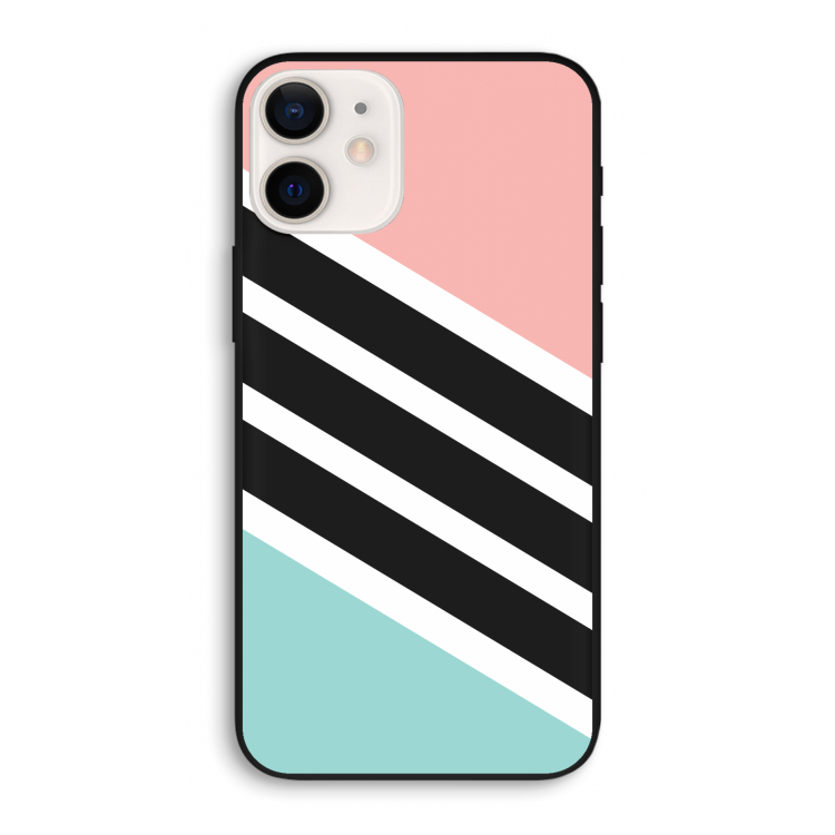Strepen pastel: iPhone 12 Pro Biologisch afbreekbaar hoesje