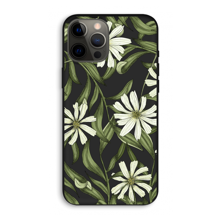 Wit bloemenpatroon: iPhone 12 Pro Max Biologisch afbreekbaar hoesje