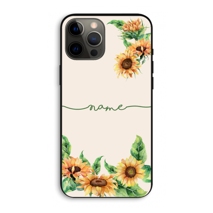 Zonnebloemen: iPhone 12 Pro Max Biologisch afbreekbaar hoesje