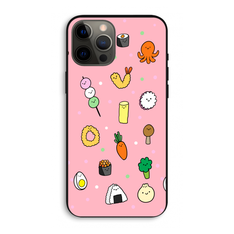 Happy bento friends: iPhone 12 Pro Max Biologisch afbreekbaar hoesje